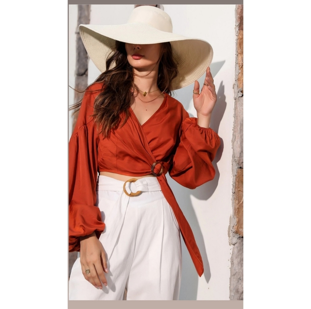 Fall Wrap Top - Picture 2 of 9